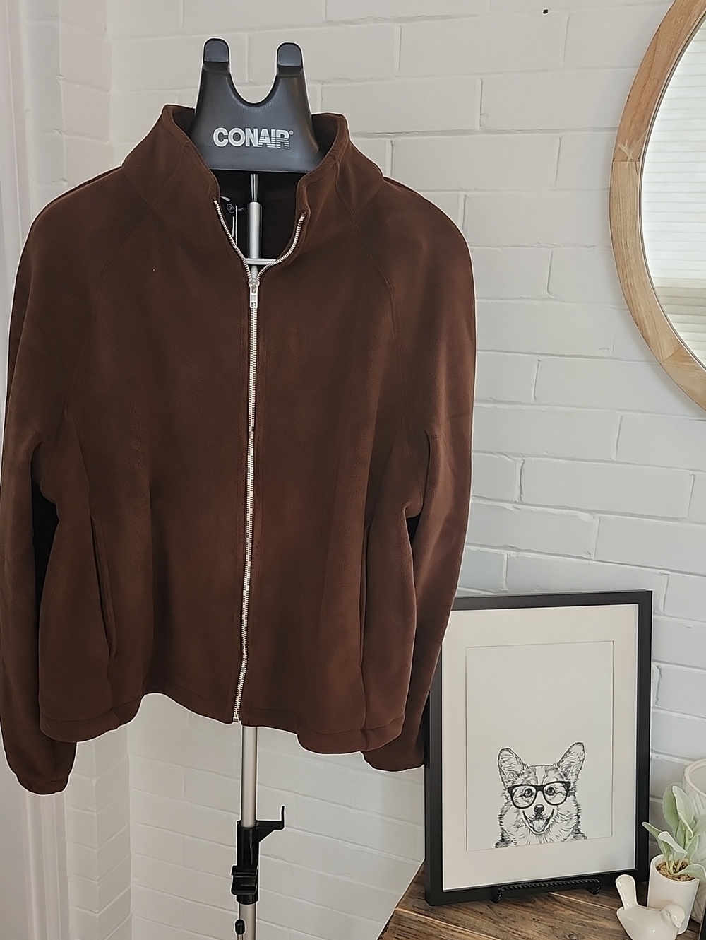 Brown Women's Zip-Front Jacket - Xl